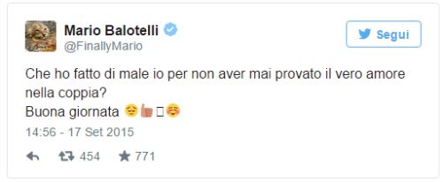 Mario Balotelli tweet