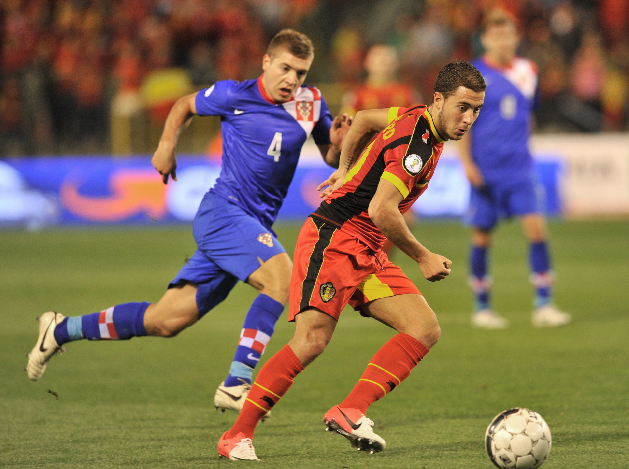 In sottofondo, con la maglia della Croazia, Josip Radosevic | © JOHN THYS/Stringer / Getty Images