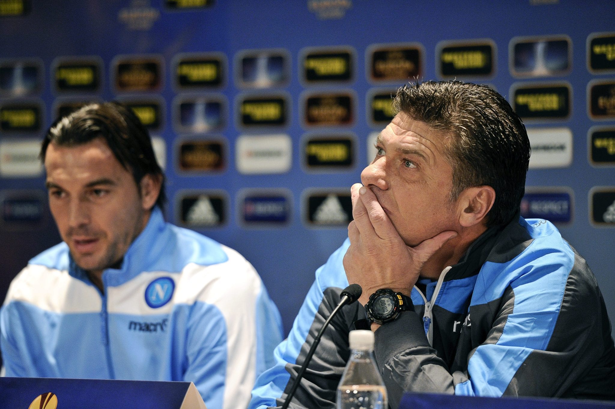 Mazzarri in conferenza alla vigilia di Aik Solna-Napoli