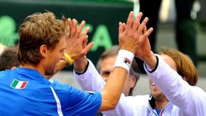 La gioia di Seppi con Lorenzi ©TIZIANA FABI/AFP/Getty Images