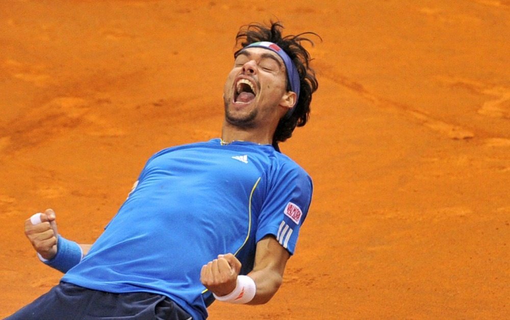 L'esultanza di Fognini ©TIZIANA FABI/AFP/Getty Images