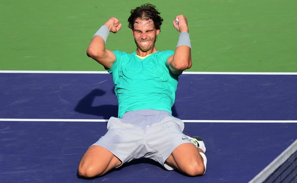 La gioia di Nadal ad Indian Wells ©FREDERIC J. BROWN/AFP/Getty Images