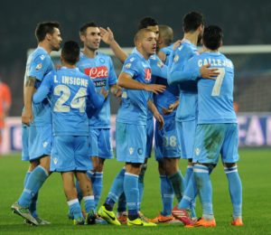 Esultanza della squadra, dopo la rete bellissima di Callejòn | © Giuseppe Bellini / Getty Images