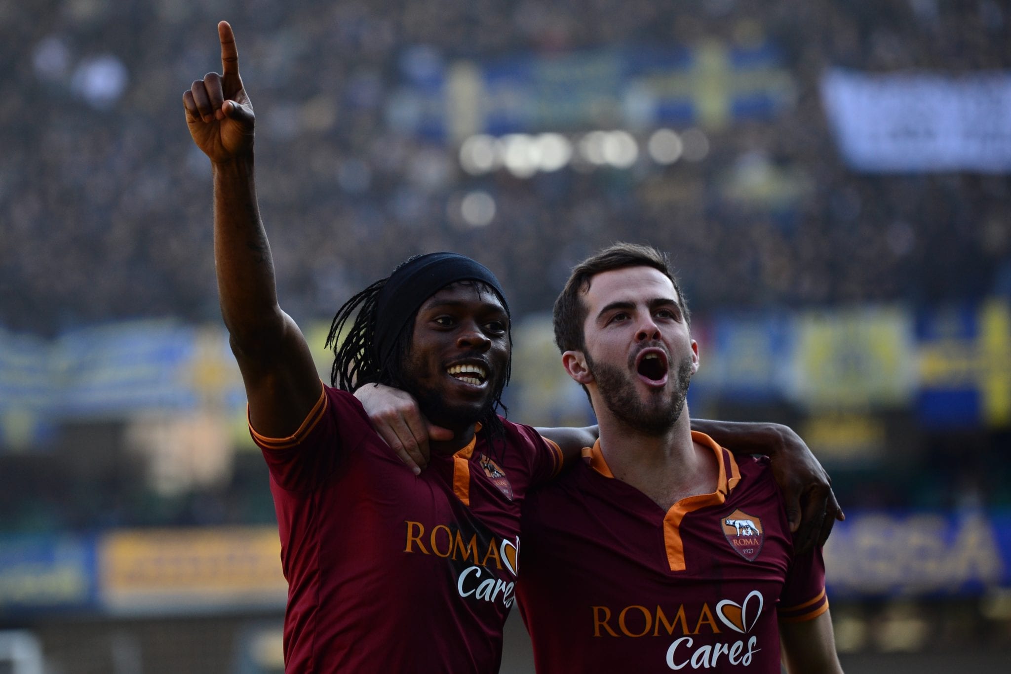 Gervinho e Destro esultano | © Giuseppe Cacace / Getty Images