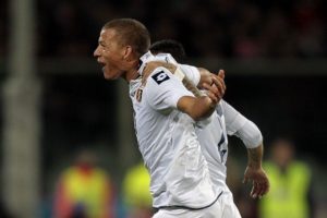 L' esultanza di De Maio dopo il goal del 3-3 finale | © Gabriele Maltinti | Getty Images