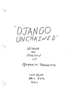 La prima paginas dello script di Django Unchained