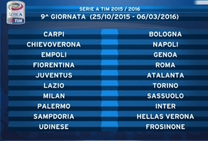 9° Giornata Serie A 2015/16 | Foto SportMediaset.it