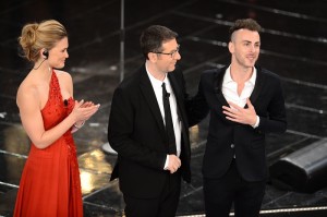 Bar Refaeli, Fabio Fazio and Asaf Avidan | ©  Daniele Venturelli/Getty Images