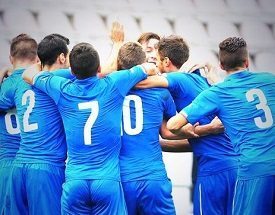 La gioia degli azzurri dell'Under 21