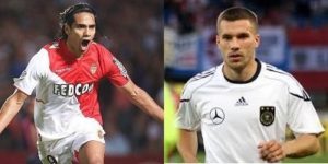 Radamel Falcao e Lukas Podolski