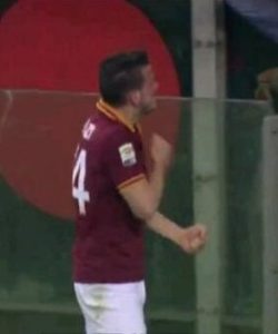 L'esultanza di Alessandro Florenzi