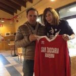 Raquel Infante con il presidente del San Zaccaria Macori | © Usd San Zaccaria