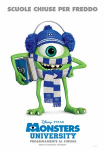 Il poster invernale di Monsters University