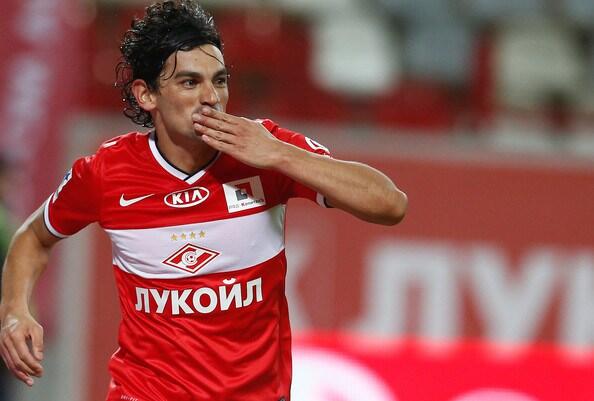 Tino Costa con la maglia dello Spartak Mosca | Foto Twitter