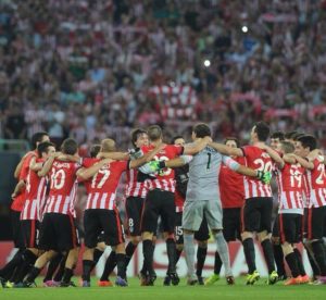 L'esultanza post-partita dell'Athletic, foto da Facebook / Il Pallonaro