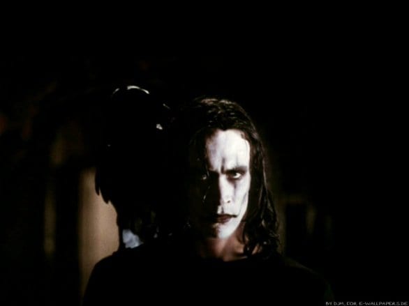 Brandon Lee in un'immagine de Il Corvo