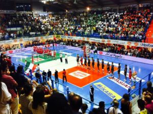 Squadre in campo per la Supercoppa di volley | Foto Twitter