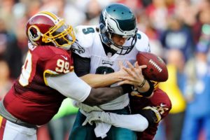 Una fase di gioco tra Redskins e Eagles | Foto Twitter