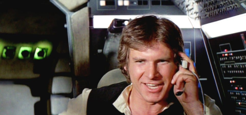 Harrison Ford nei panni di Han Solo