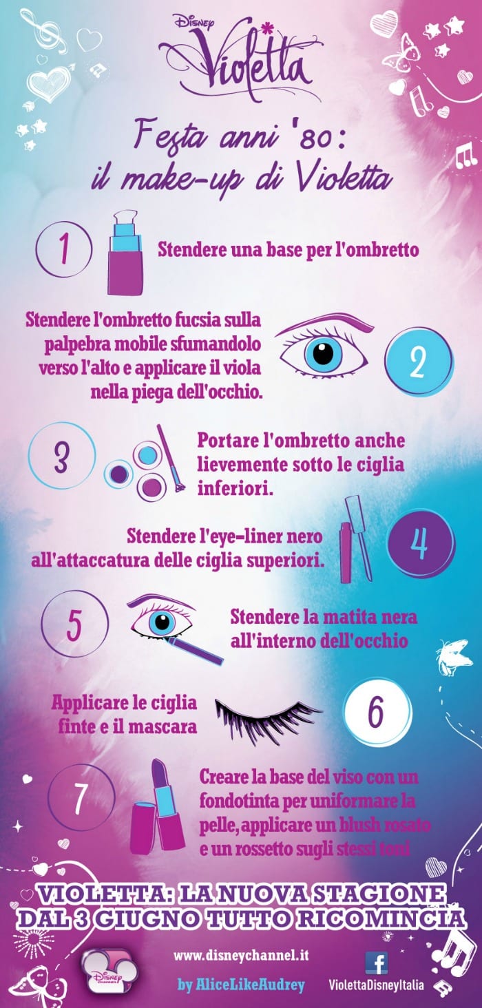 Violetta Style Week - Make up tutorial trucco anni 80