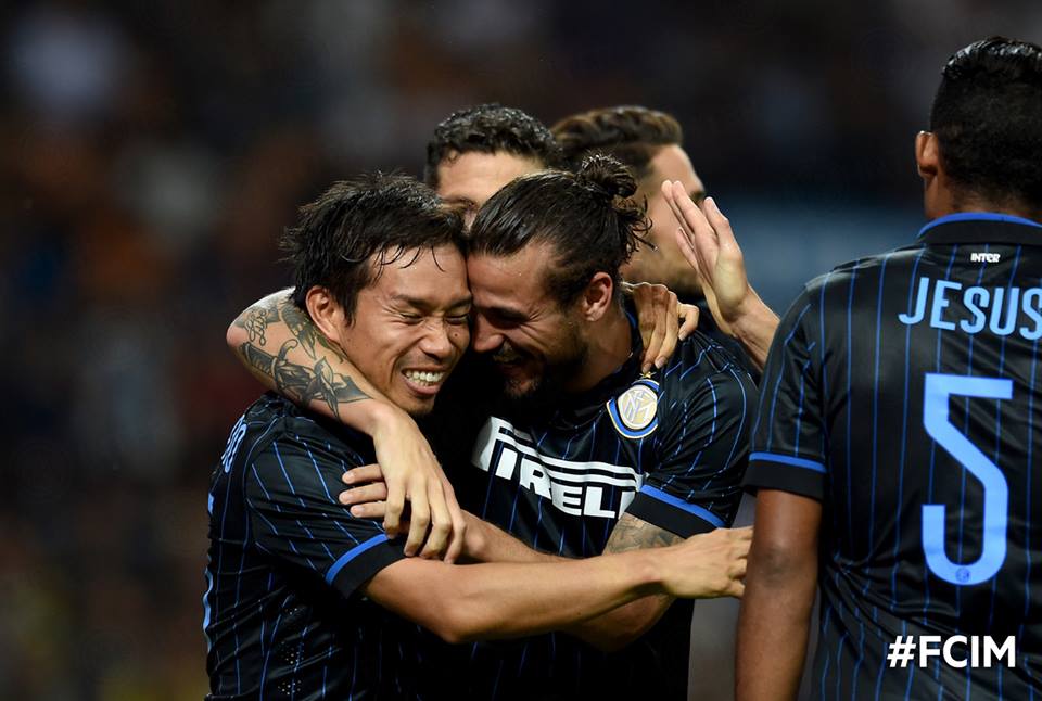 Esultanza dell'Inter dopo il gol di Osvaldo, foto di Facebook / Il Pallonaro