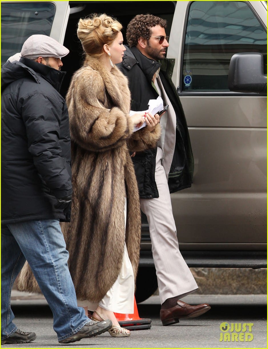 Jennifer Lawrence e Bradley Cooper sul set del film di David O. Russell