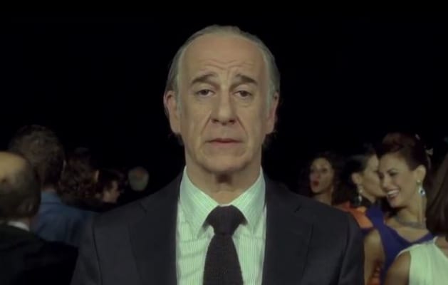 Toni Servillo in un'immagine dal trailer de La grande bellezza