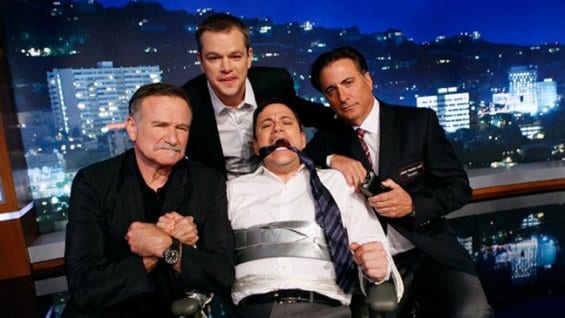 Robin Williams, Matt Damon, Jimmy Kimmel e Andy Garcia | © The Hollywood Reporter