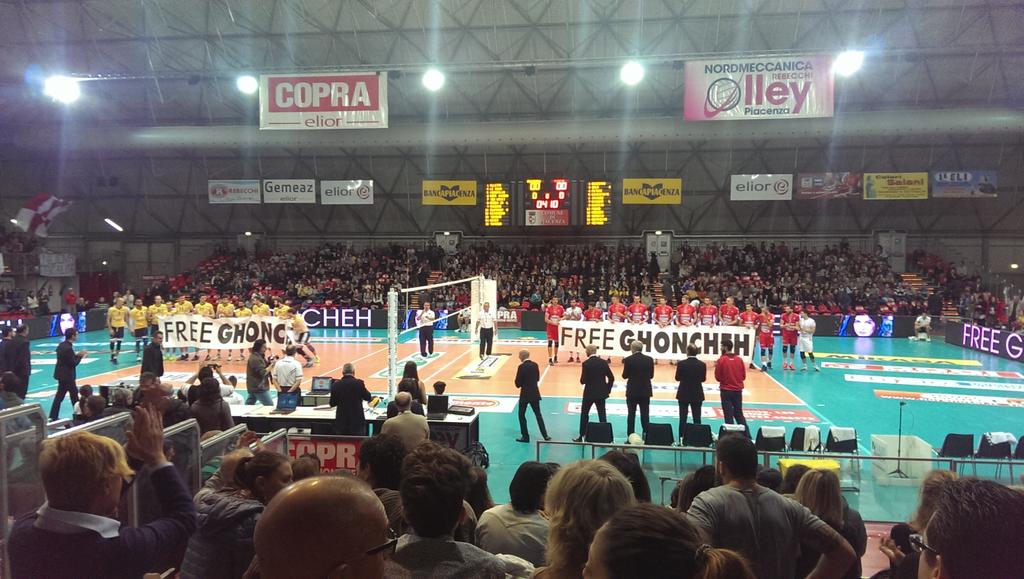 Squadre in campo per il 30° derby emiliano di volley maschile | Foto Twitter