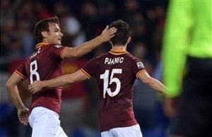 Pjanic che esulta in Roma-Napoli 2-0| © Filippo Monteforte, Getty Images 