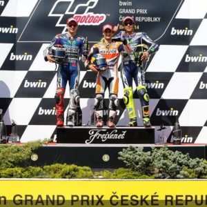 Il podio del Gp di Brno | Foto Twitter / Il Pallonaro