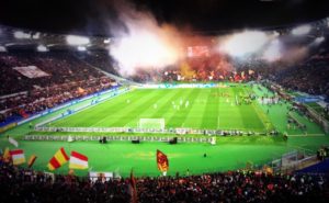 Lo Stadio Olimpico "vestito" in giallorosso | Foto Twiter