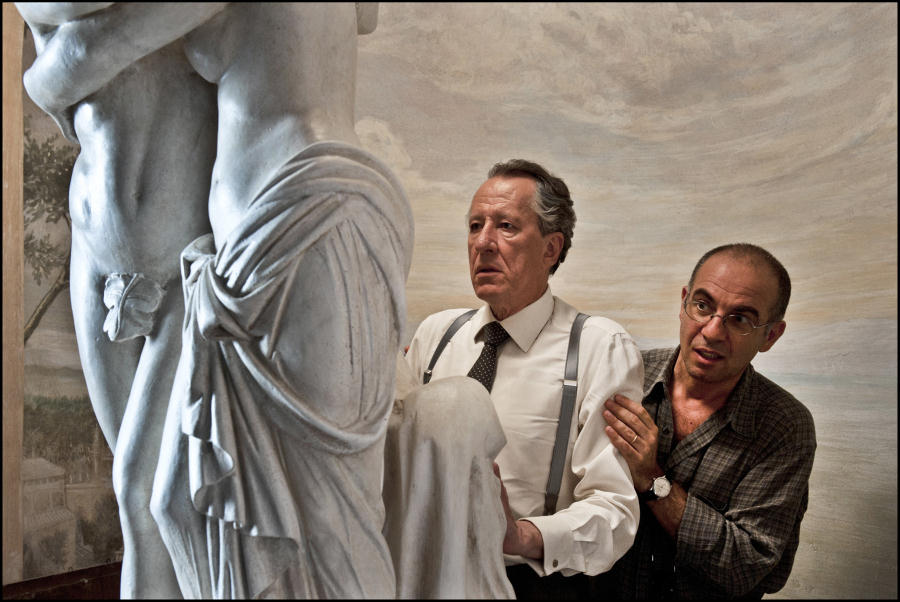 Geoffrey Rush e Giuseppe Tornatore sul set de La migliore offerta