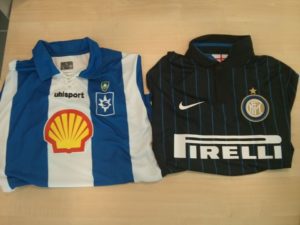 Le maglie delle due squadre in campo stasera, Stjarnan ed Inter, foto da Facebook / Il Pallonaro