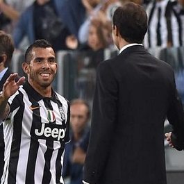 Carlos Tevez e Massimiliano Allegri