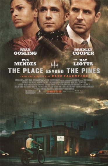 Eva Mendes, Ryan Gosling e Bradley Cooper nel poster di The Place Beyond The Pines