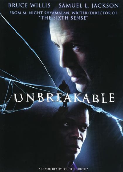 La locandina originale di "Unbreakable"