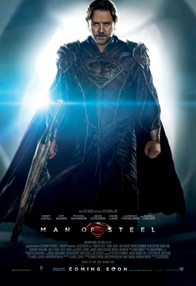 Russell Crowe è Jor-El nel character poster de L'uomo d'acciaio